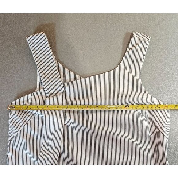 Sayaka Davis Women 4 Lagenlook Asymmetrical Hem Striped Cotton Dress with Pocket - Picture 9 of 14